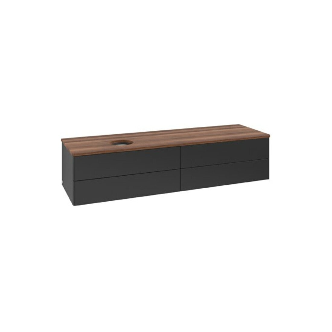 V&B Waschtischunterschrank ohne Frontstruktur Antao 160x50cm, WBP-farbe w. wal, bla m Lac