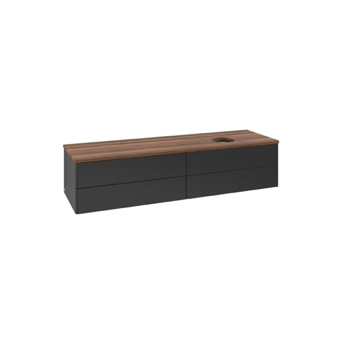 V&B Waschtischunterschrank ohne Frontstruktur Antao 160x50cm, WBP-farbe w. wal, bla m Lac