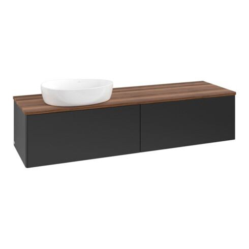 V&B Waschtischunterschrank ohne Frontstruktur Antao 160x50cm, WBP-farbe w. wal, bla m Lac