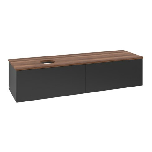V&B Waschtischunterschrank ohne Frontstruktur Antao 160x50cm, WBP-farbe w. wal, bla m Lac