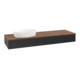V&B Waschtischunterschrank ohne Frontstruktur Antao 160x50cm, WBP-farbe w. wal, bla m Lac-1