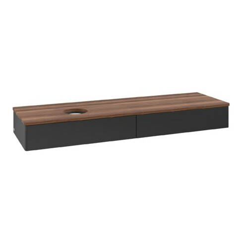V&B Waschtischunterschrank ohne Frontstruktur Antao 160x50cm, WBP-farbe w. wal, bla m Lac