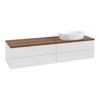 V&B Waschtischunterschrank ohne Frontstruktur Antao 160x50cm, WBP-farbe w. wal, glo wh. Lac