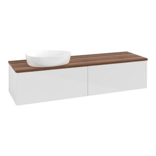 V&B Waschtischunterschrank ohne Frontstruktur Antao 160x50cm, WBP-farbe w. wal, glo wh. Lac