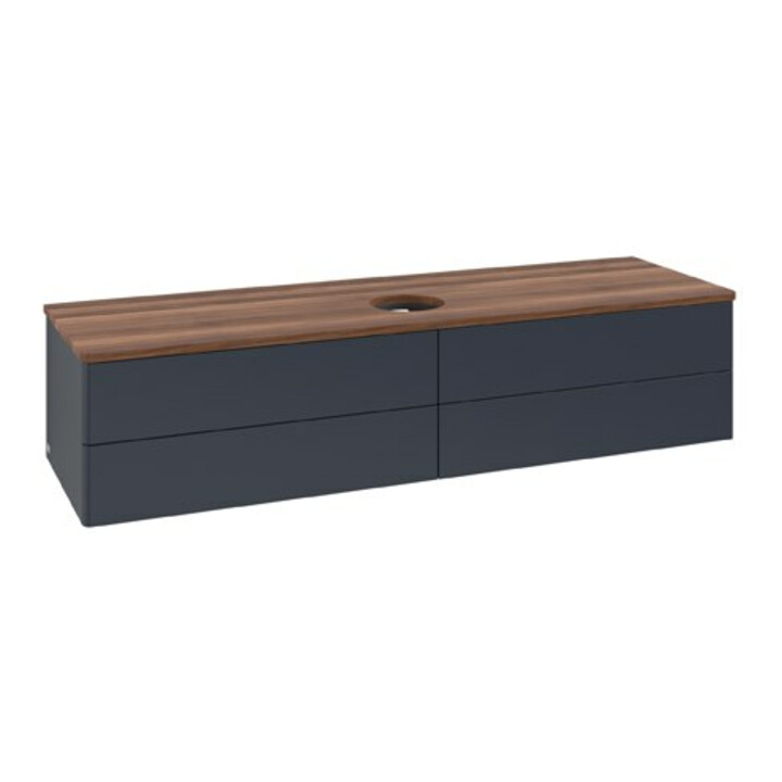 V&B Waschtischunterschrank ohne Frontstruktur Antao 160x50cm, WBP-farbe w. wal, md bl. m Lac