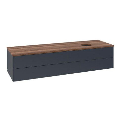 V&B Waschtischunterschrank ohne Frontstruktur Antao 160x50cm, WBP-farbe w. wal, md bl. m Lac