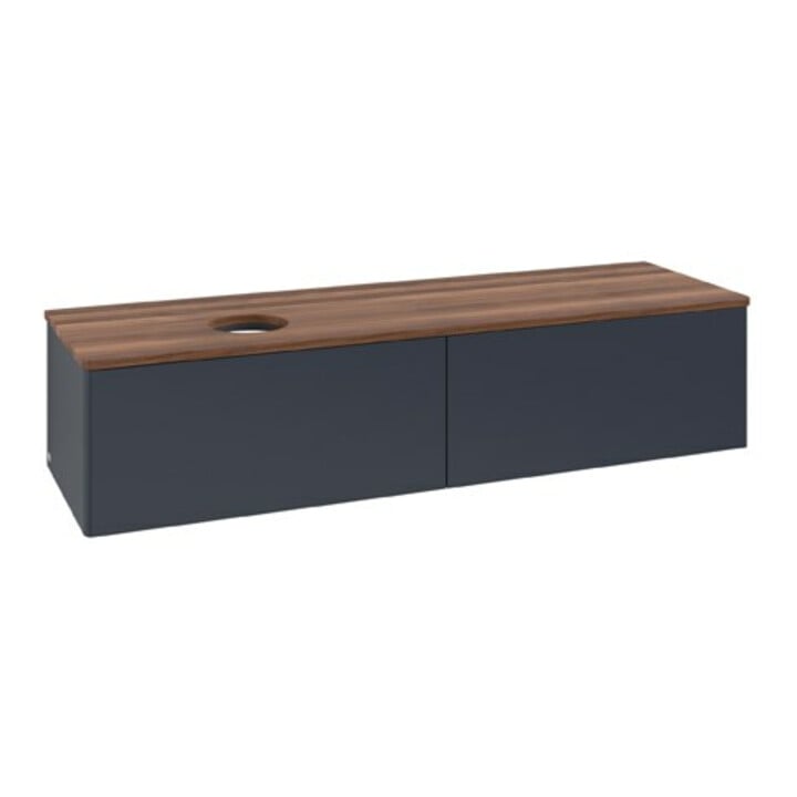 V&B Waschtischunterschrank ohne Frontstruktur Antao 160x50cm, WBP-farbe w. wal, md bl. m Lac