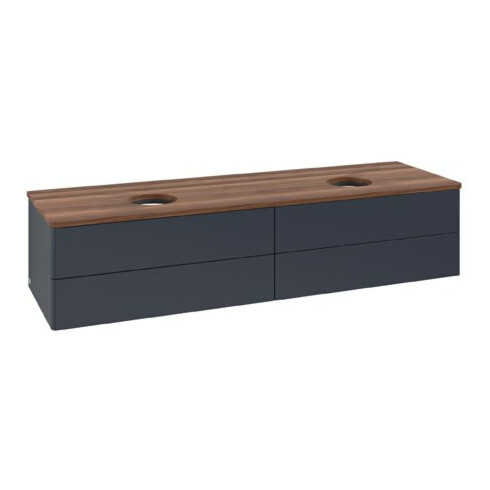 V&B Waschtischunterschrank ohne Frontstruktur Antao 160x50cm, WBP-farbe w. wal, md bl. m Lac