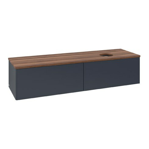 V&B Waschtischunterschrank ohne Frontstruktur Antao 160x50cm, WBP-farbe w. wal, md bl. m Lac