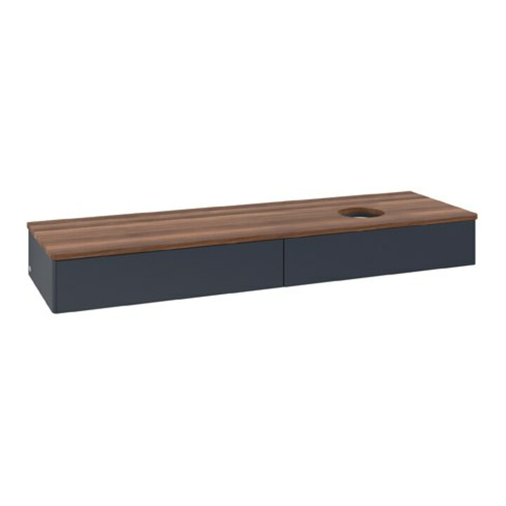 V&B Waschtischunterschrank ohne Frontstruktur Antao 160x50cm, WBP-farbe w. wal, md bl. m Lac