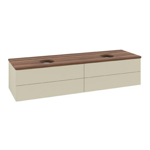 V&B Waschtischunterschrank ohne Frontstruktur Antao 160x50cm, WBP-farbe w. wal, si Gr m Lac