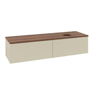 V&B Waschtischunterschrank ohne Frontstruktur Antao 160x50cm, WBP-farbe w. wal, si Gr m Lac