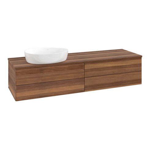 V&B Waschtischunterschrank ohne Frontstruktur Antao 160x50cm, WBP-farbe w. wal, warm walnut