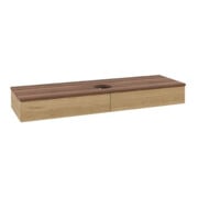 V&B Waschtischunterschrank ohne Frontstruktur Antao 160x50cm, WBP-farbe w. walnut, honey oak
