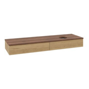 V&B Waschtischunterschrank ohne Frontstruktur Antao 160x50cm, WBP-farbe w. walnut, honey oak
