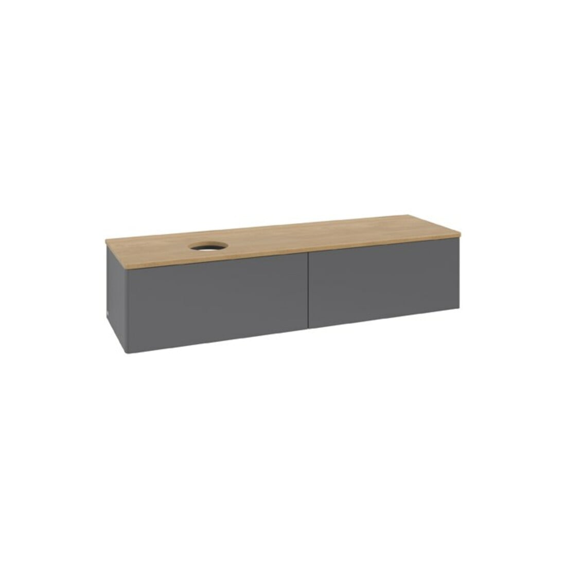 V&B Waschtischunterschrank ohne Frontstruktur Antao 160x50cm, WBP hon. Oa, Anthrac. m Lac