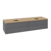 V&B Waschtischunterschrank ohne Frontstruktur Antao 160x50cm, WBP hon. Oa, Anthrac. m Lac