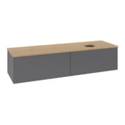 V&B Waschtischunterschrank ohne Frontstruktur Antao 160x50cm, WBP hon. Oa, Anthrac. m Lac-3