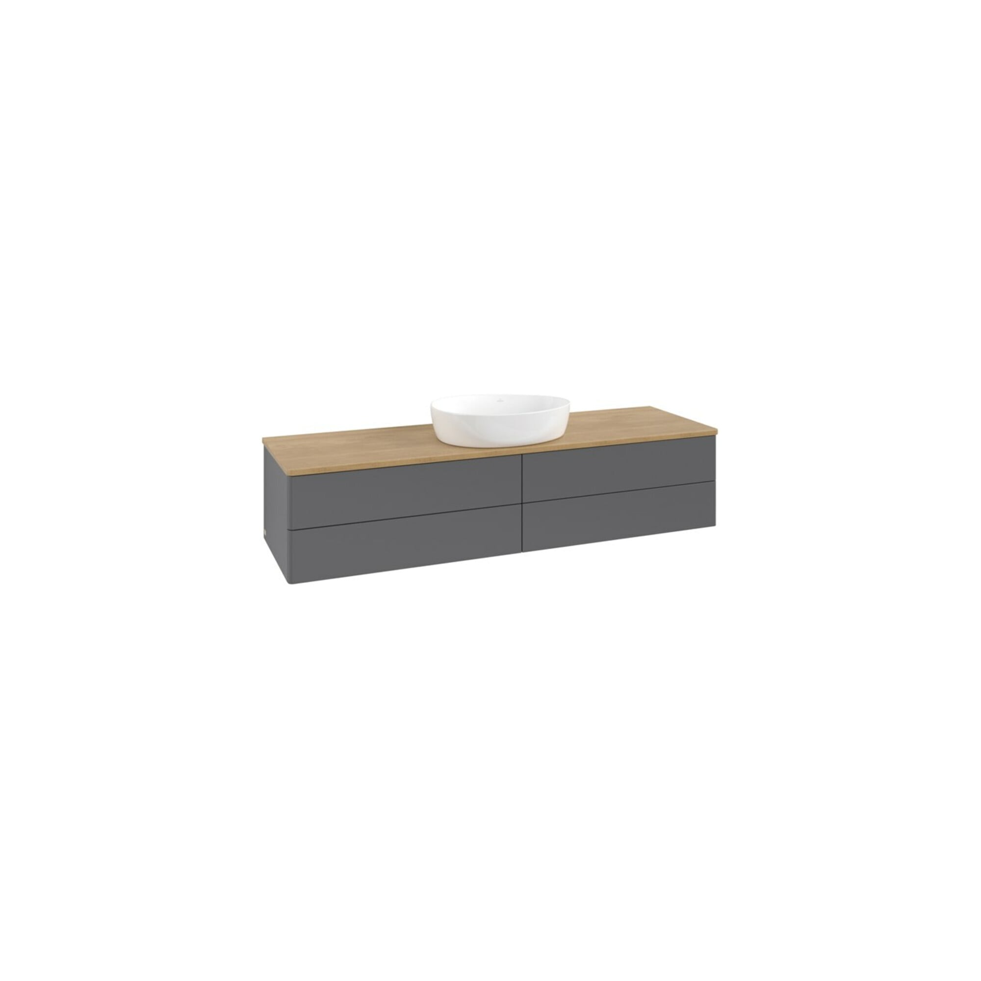 V&B Waschtischunterschrank ohne Frontstruktur Antao 160x50cm, WBP hon. Oa, Anthrac. m Lac ; Villeroy & Boch