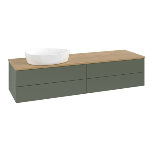 V&B Waschtischunterschrank ohne Frontstruktur Antao 160x50cm, WBP hon. Oa, lea gre. m Lac