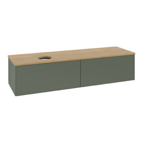 V&B Waschtischunterschrank ohne Frontstruktur Antao 160x50cm, WBP hon. Oa, lea gre. m Lac