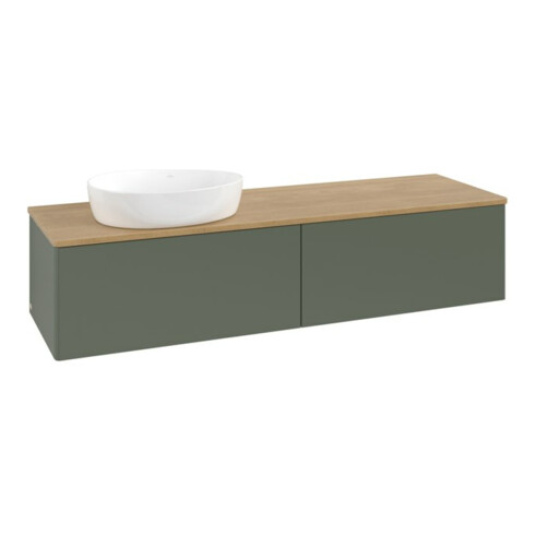 V&B Waschtischunterschrank ohne Frontstruktur Antao 160x50cm, WBP hon. Oa, lea gre. m Lac