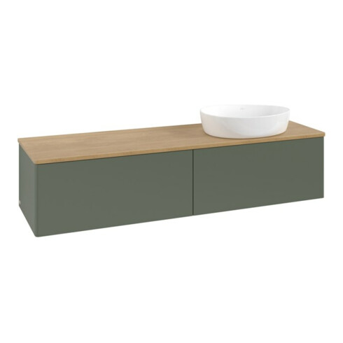 V&B Waschtischunterschrank ohne Frontstruktur Antao 160x50cm, WBP hon. Oa, lea gre. m Lac