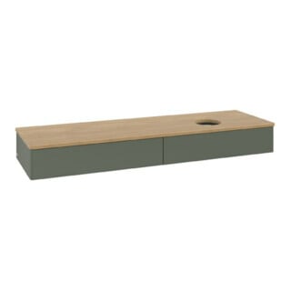 V&B Waschtischunterschrank ohne Frontstruktur Antao 160x50cm, WBP hon. Oa, lea gre. m Lac