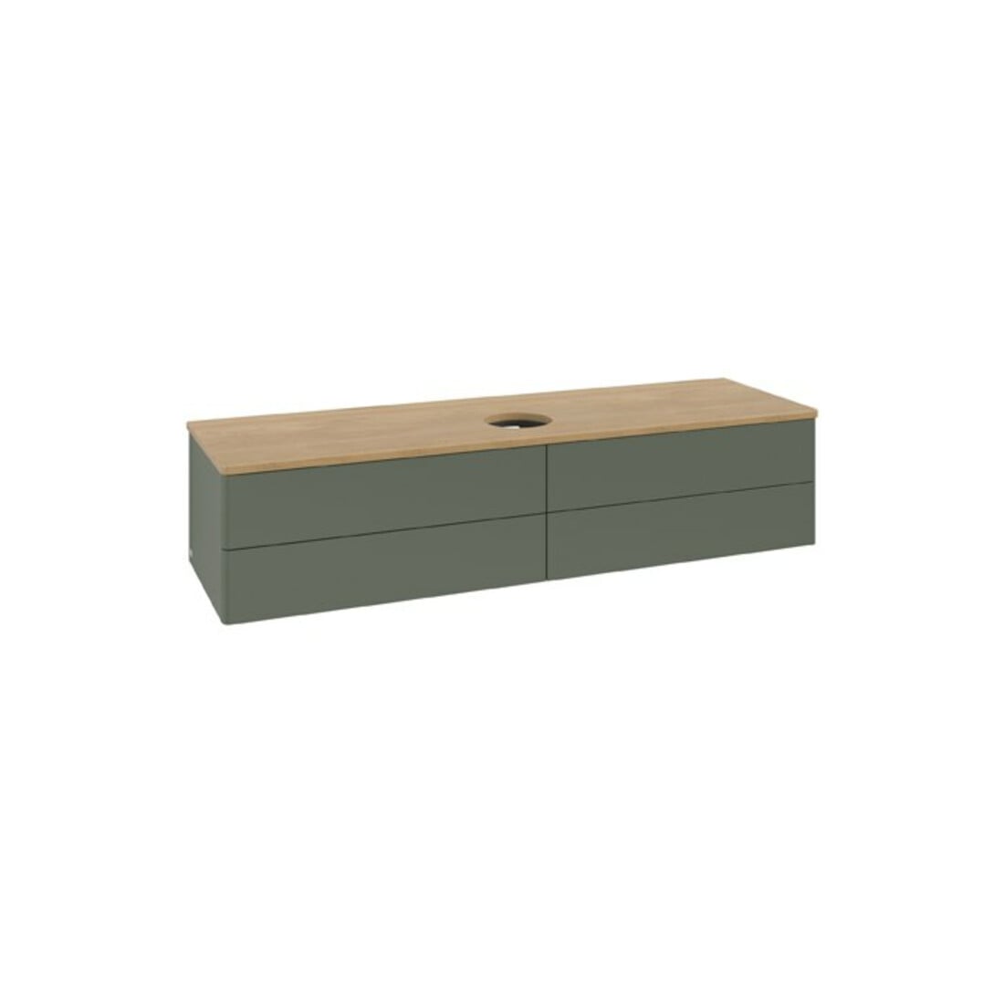 V&B Waschtischunterschrank ohne Frontstruktur Antao 160x50cm, WBP hon. Oa, lea gre. m Lac