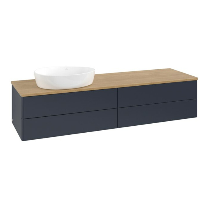 V&B Waschtischunterschrank ohne Frontstruktur Antao 160x50cm, WBP hon. Oa, md bl. m Lac