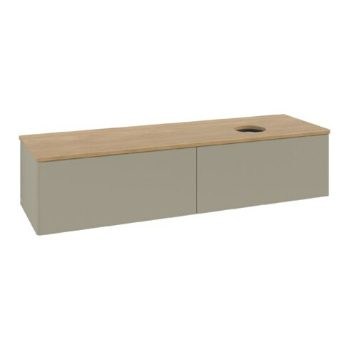 V&B Waschtischunterschrank ohne Frontstruktur Antao 160x50cm, WBP hon. Oa, st. Gr m Lac