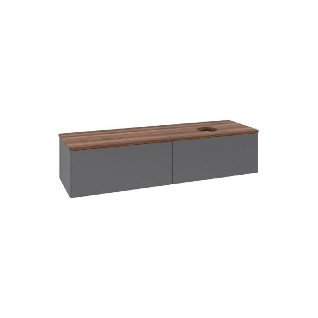 V&B Waschtischunterschrank ohne Frontstruktur Antao 160x50cm, WBP w. wal, Anthrac. m Lac