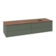 V&B Waschtischunterschrank ohne Frontstruktur Antao 160x50cm, WBP w. wal, lea gre. m Lac