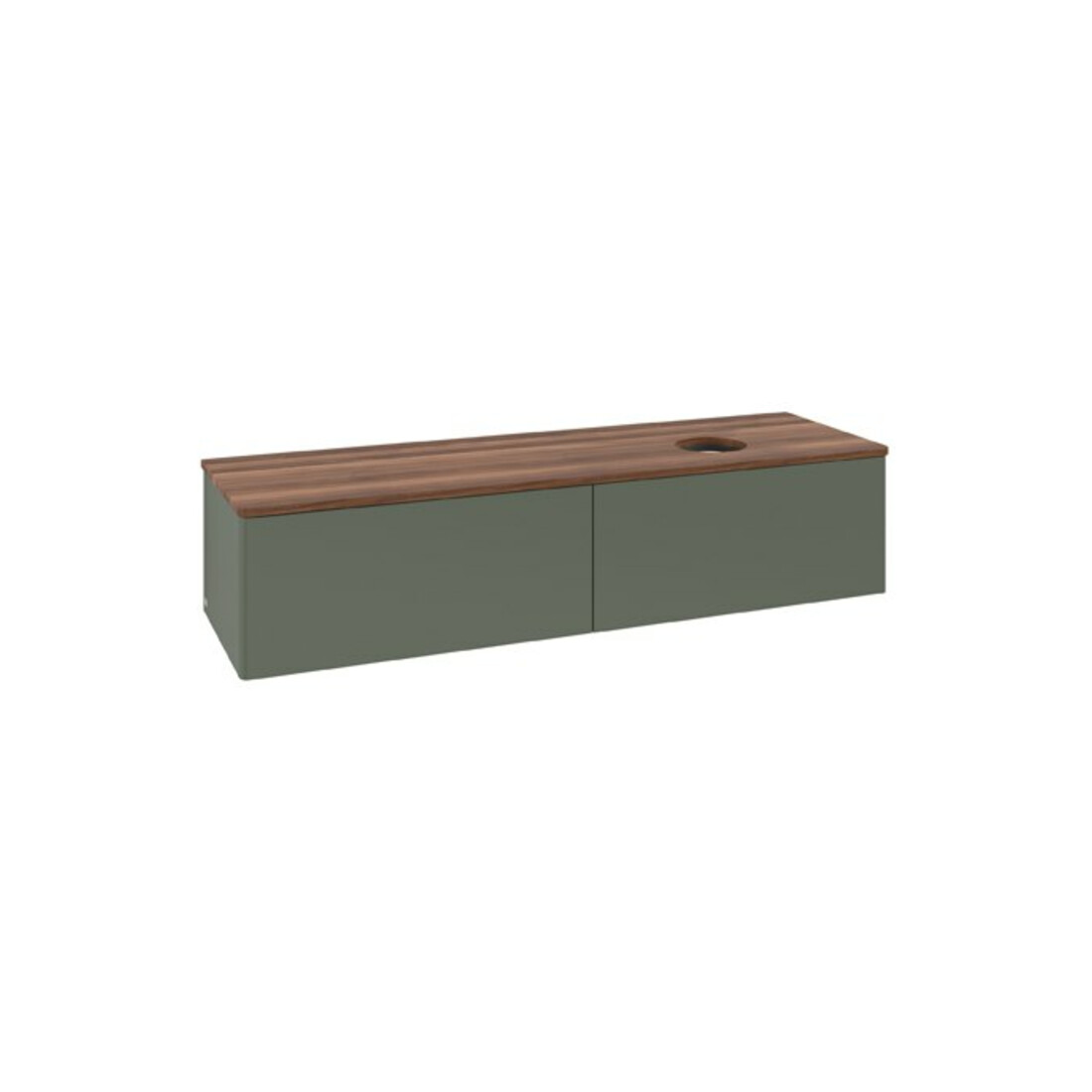 V&B Waschtischunterschrank ohne Frontstruktur Antao 160x50cm, WBP w. wal, lea gre. m Lac