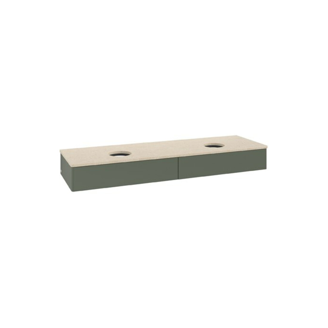 V&B Waschtischunterschrank ohne Frontstruktur Antao 160x50cm, WTP botti., leaf gre. m Lac