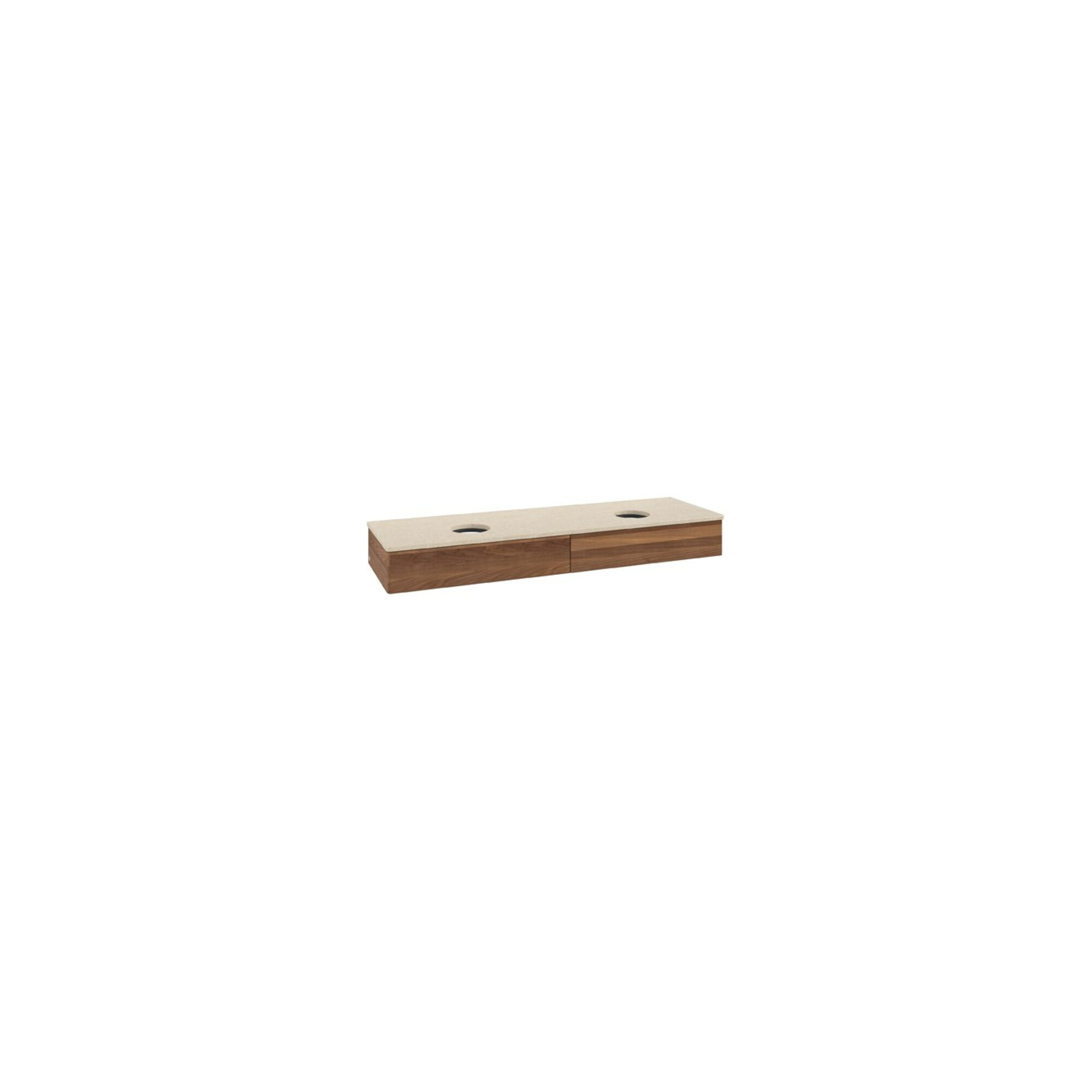 V&B Waschtischunterschrank ohne Frontstruktur Antao 160x50cm, WTP-farbe botti., warm walnut ; Villeroy & Boch