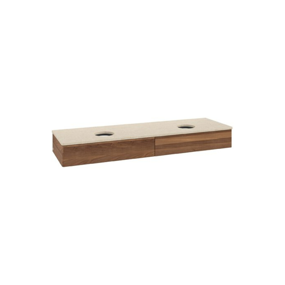 V&B Waschtischunterschrank ohne Frontstruktur Antao 160x50cm, WTP-farbe botti., warm walnut