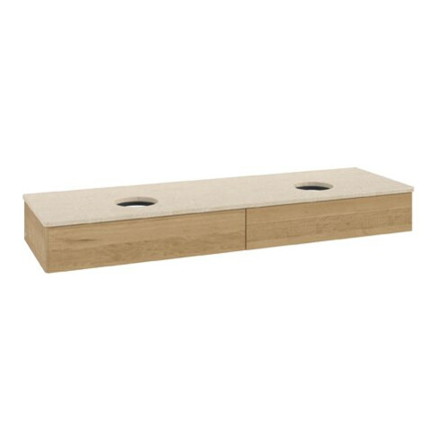 V&B Waschtischunterschrank ohne Frontstruktur Antao 160x50cm, WTP-farbe botticino, honey oak