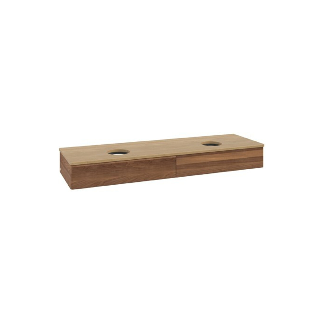 V&B Waschtischunterschrank ohne Frontstruktur Antao 160x50cm, WTP-farbe hon. Oa, warm walnut