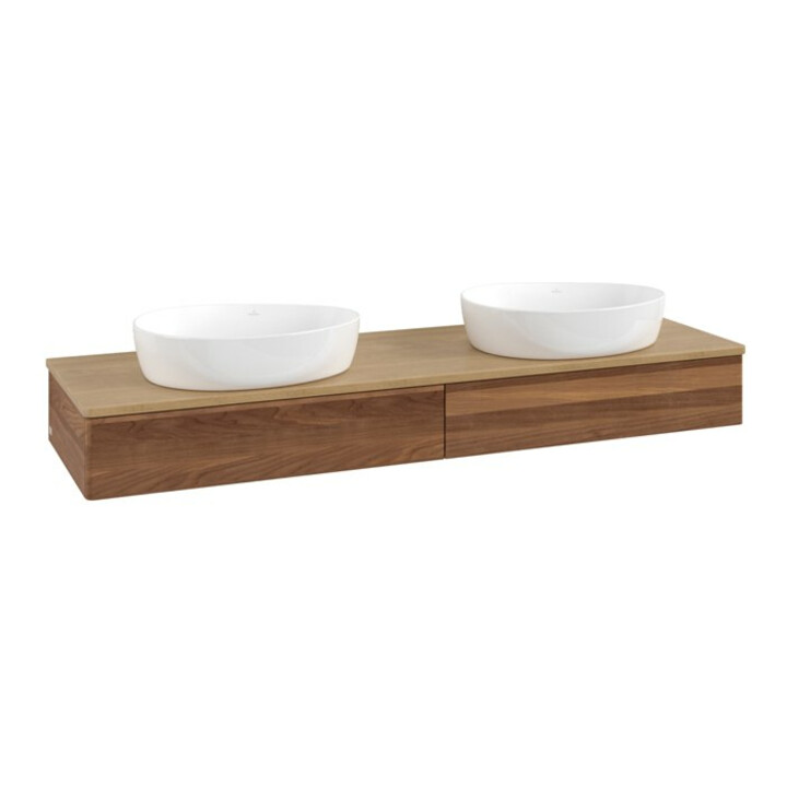 V&B Waschtischunterschrank ohne Frontstruktur Antao 160x50cm, WTP-farbe hon. Oa, warm walnut