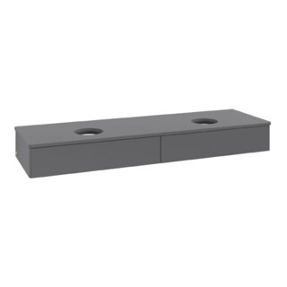 V&B Waschtischunterschrank ohne Frontstruktur Antao 160x50cm, WTP-farbe Lac, Anthrac. m Lac
