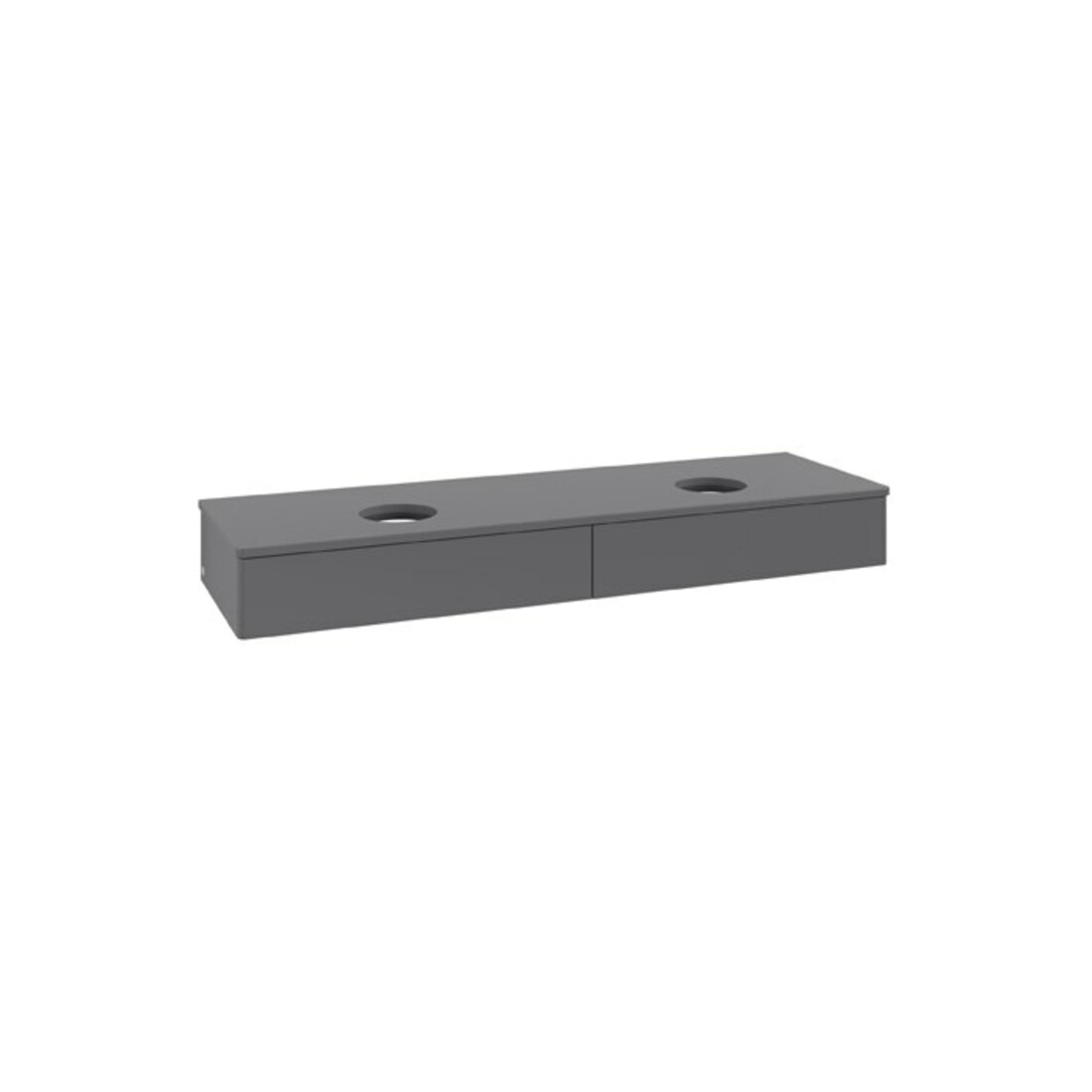 V&B Waschtischunterschrank ohne Frontstruktur Antao 160x50cm, WTP-farbe Lac, Anthrac. m Lac
