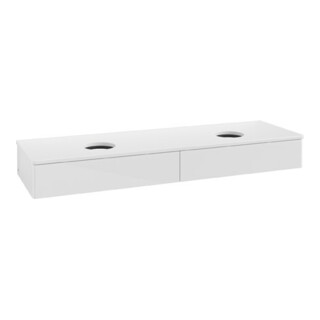 V&B Waschtischunterschrank ohne Frontstruktur Antao 160x50cm, WTP-farbe Lac, glo wh. lacquer
