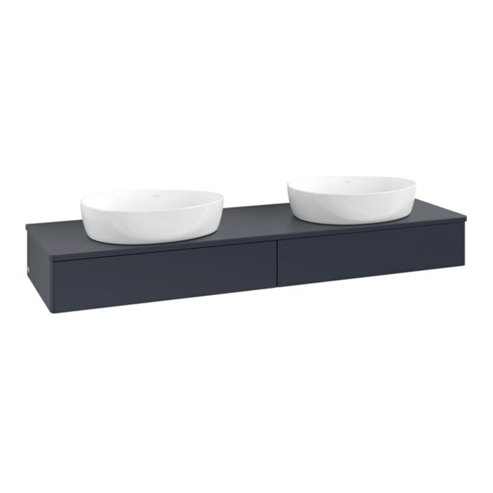 V&B Waschtischunterschrank ohne Frontstruktur Antao 160x50cm, WTP-farbe Lac, md bl. m Lac