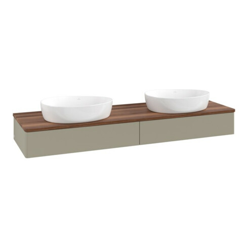 V&B Waschtischunterschrank ohne Frontstruktur Antao 160x50cm, WTP-farbe w. wal, st. Gr m Lac