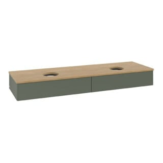 V&B Waschtischunterschrank ohne Frontstruktur Antao 160x50cm, WTP hon. Oa, leaf gre. m Lac