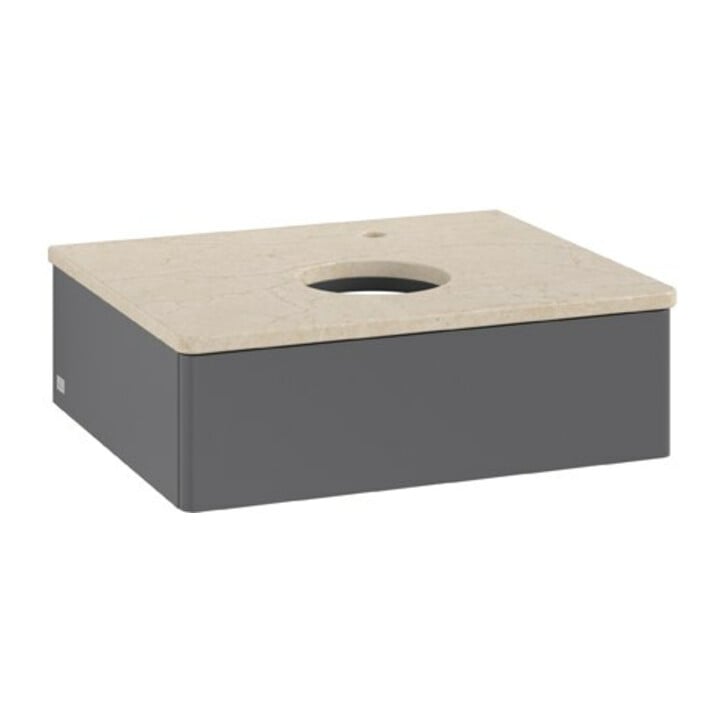 V&B Waschtischunterschrank ohne Frontstruktur Antao 60x19x50cm, HL, WBP botti., A m Lac