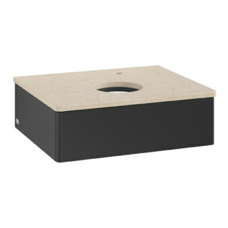 V&B Waschtischunterschrank ohne Frontstruktur Antao 60x19x50cm, HL, WBP botti., bla m Lac