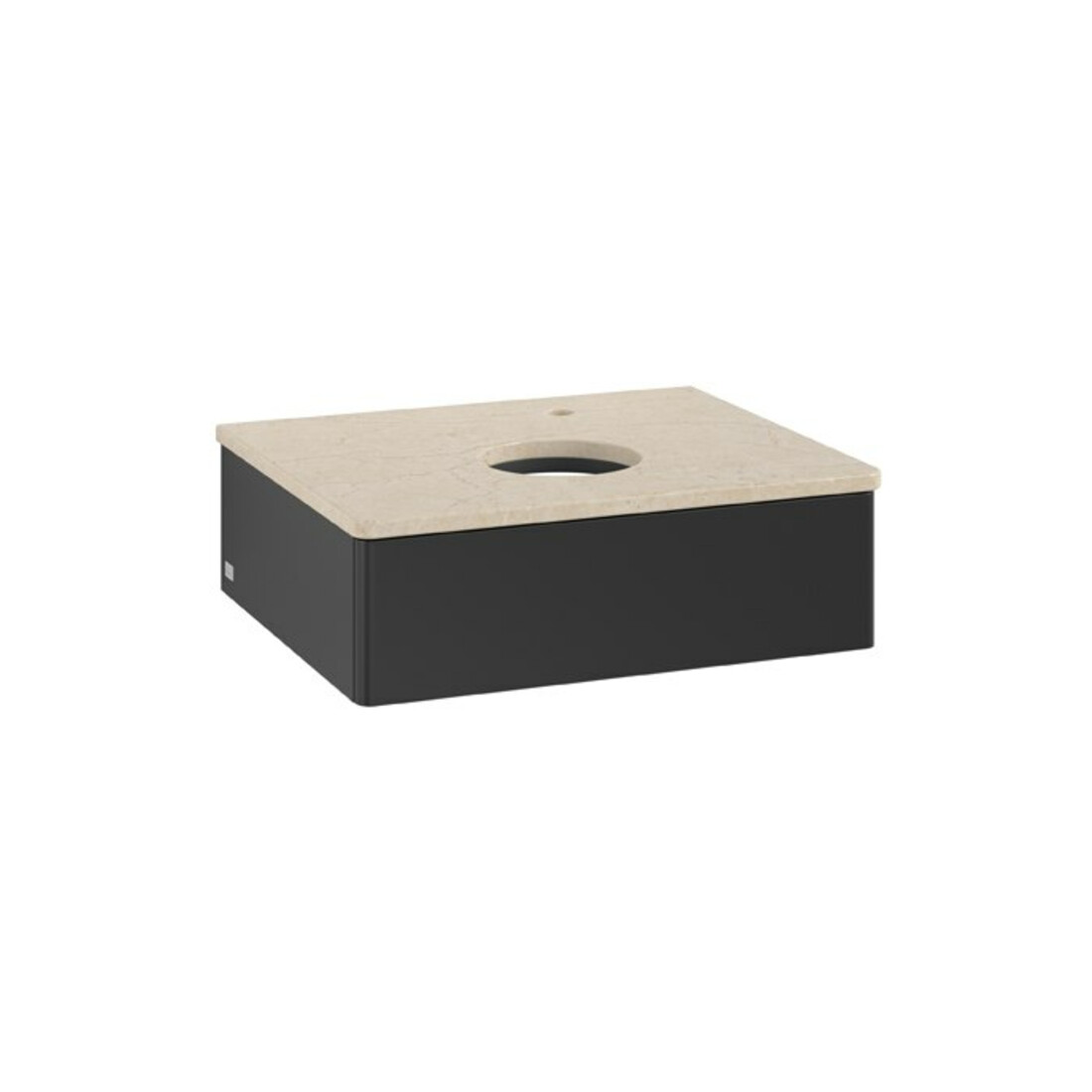 V&B Waschtischunterschrank ohne Frontstruktur Antao 60x19x50cm, HL, WBP botti., bla m Lac
