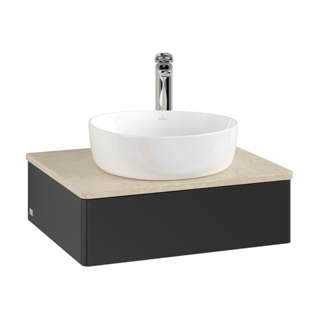 V&B Waschtischunterschrank ohne Frontstruktur Antao 60x19x50cm, HL, WBP botti., bla m Lac